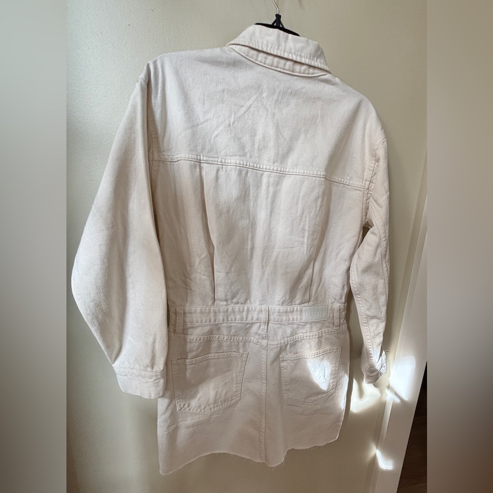 NWT Pistola Nina White Denim Mini Dress Medium - Picture 7 of 11